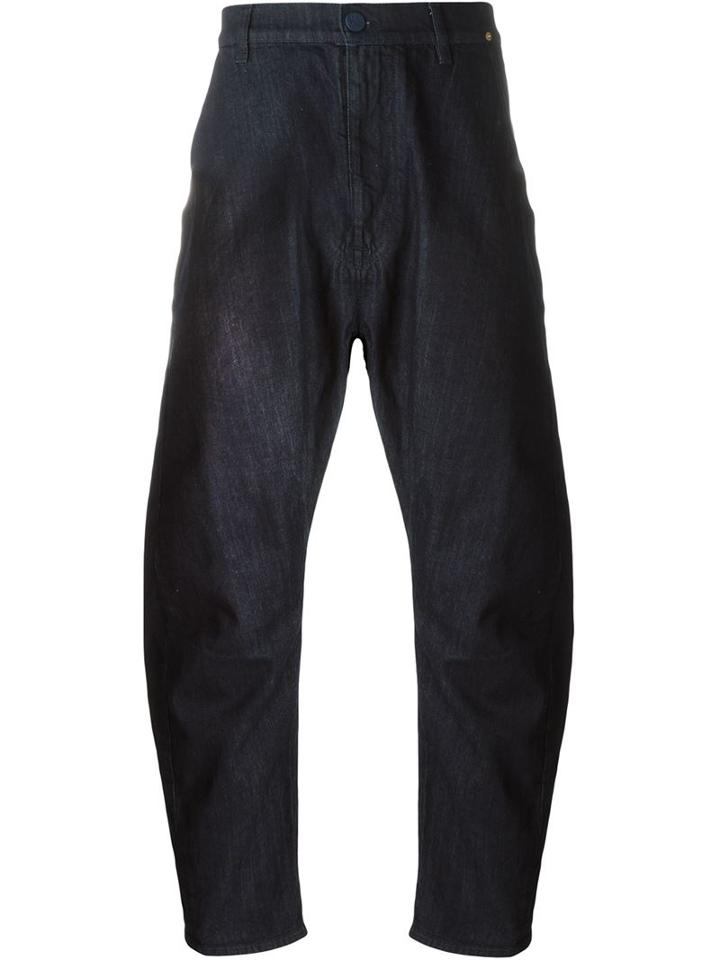 Vivienne Westwood Anglomania Dropped Crotch Jeans, Men's, Size: 32, Blue, Cotton/spandex/elastane