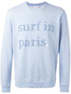Cuisse De Grenouille Slogan Front Sweatshirt, Men's, Size: Large, Blue, Cotton
