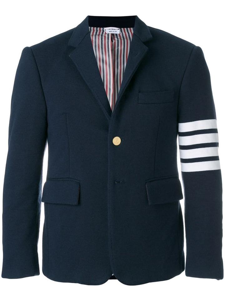 Thom Browne 4-bar Jersey Sport Coat - Blue