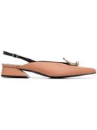 Yuul Yie Pink Medallion 30 Slingback Leather Pumps - Nude & Neutrals