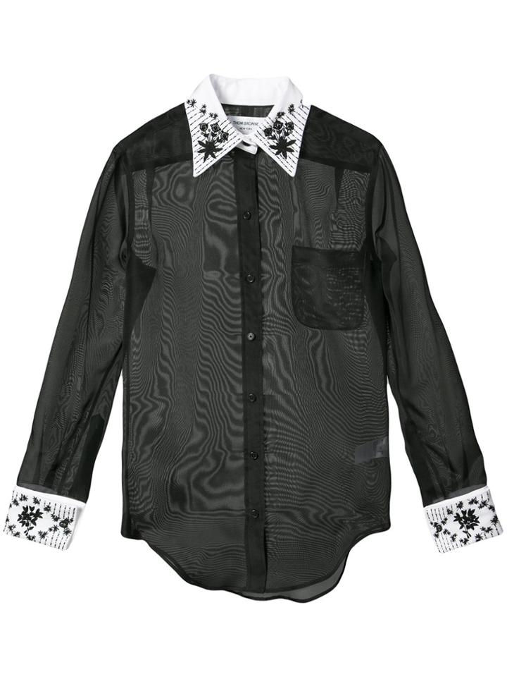 Thom Browne Long Sleeve Button Down With French Cuffs & Wallpaper