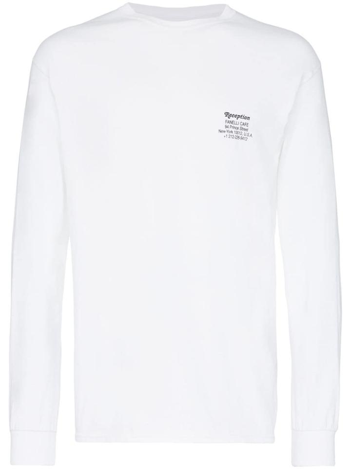 Reception Long Sleeve Printed T-shirt - White