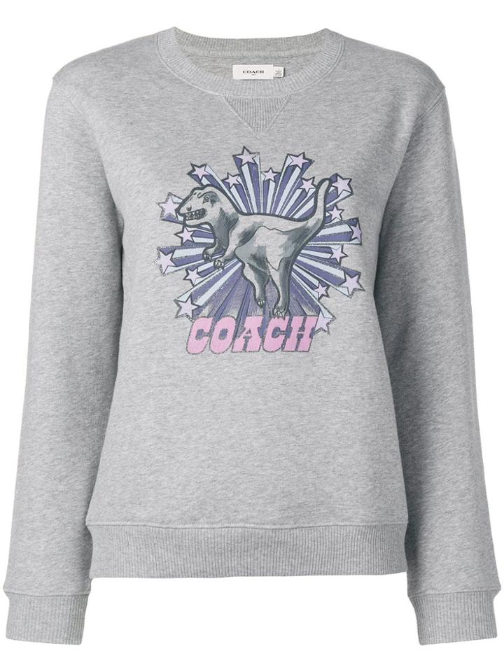 Coach Retro Star Jersey Sweater - Grey