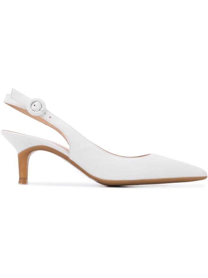 Gianvito Rossi Anna Slingback Pumps - White