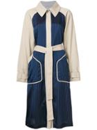 T By Alexander Wang Belted Trench Coat - Blue