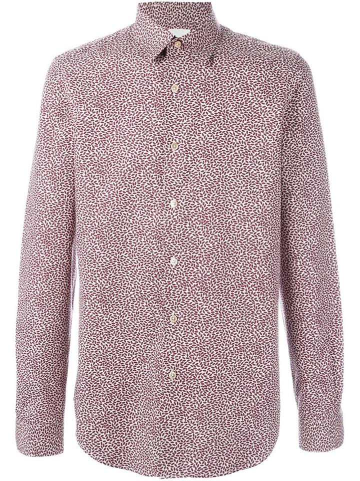 Paul Smith Casual Slim Fit Shirt, Men's, Size: Large, Red, Cotton