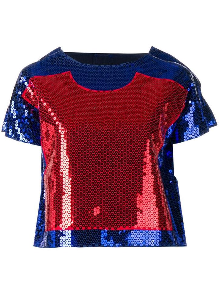 Comme Des Garçons Pre-owned Two Dimension Blouse - Blue