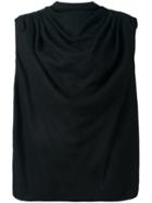 Rick Owens Draped Top, Women's, Size: 38, Black, Silk/wool