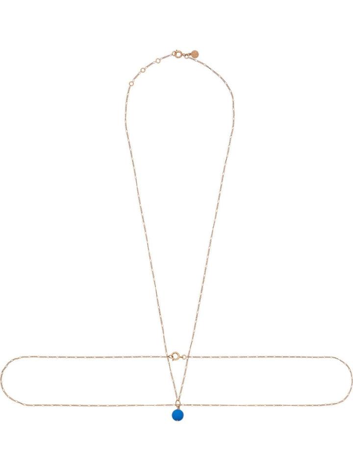 Jacquemus Jacq Perle Bleue Brss Bdy Chn - Gold