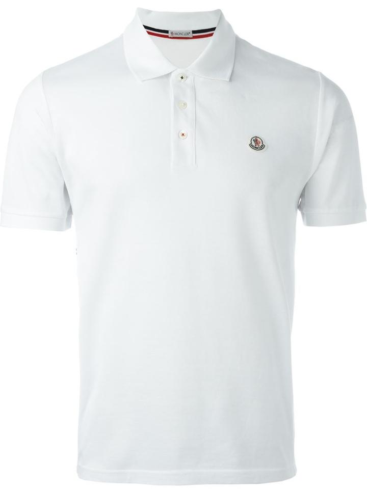 Moncler Logo Polo Shirt, Men's, Size: Xxl, White, Cotton