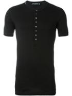 Dolce & Gabbana Henley T-shirt, Men's, Size: 44, Black, Cotton