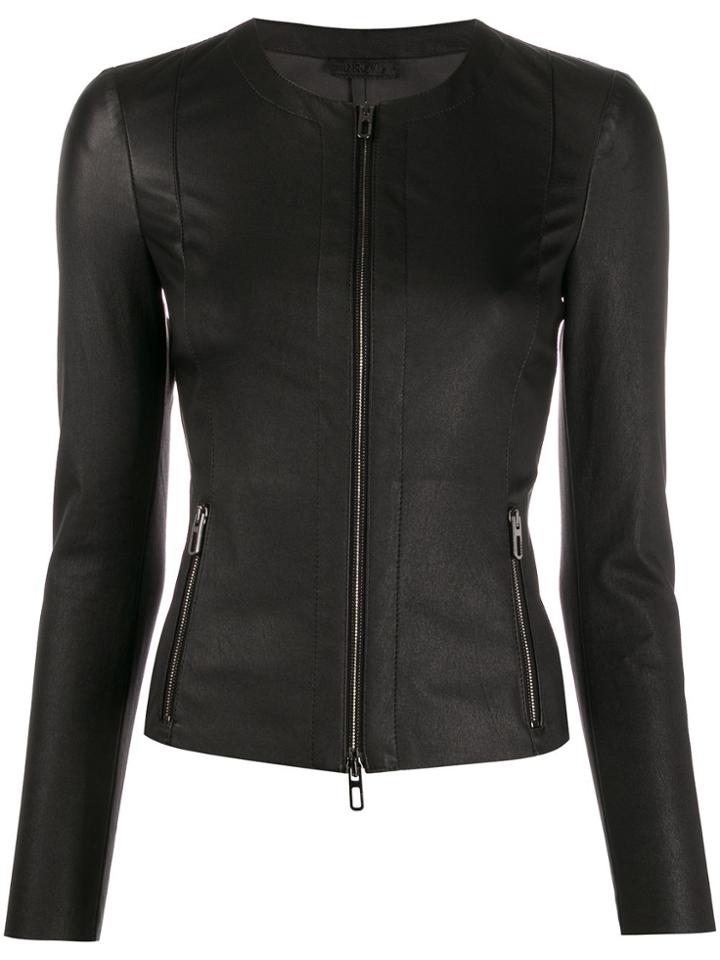 Drome Collarless Slim-fit Jacket - Black