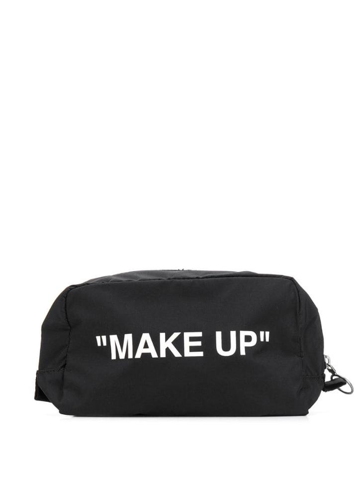 Off-white Make Up Print Make Up Bag - Black