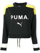 Puma Drawstring Logo Sweatshirt - Black