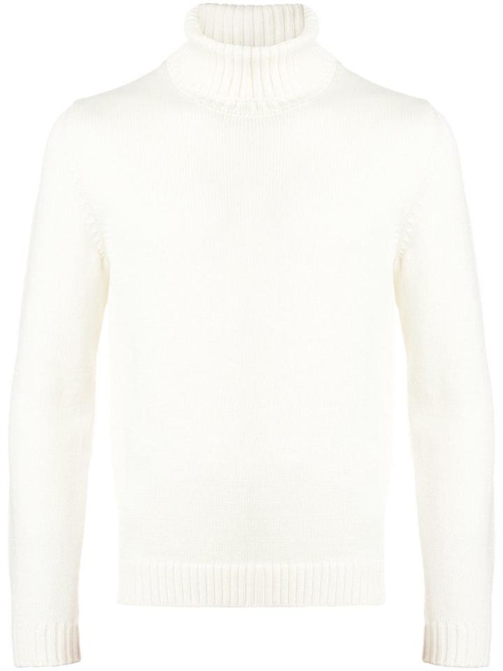 Zanone Roll-neck Sweater - White