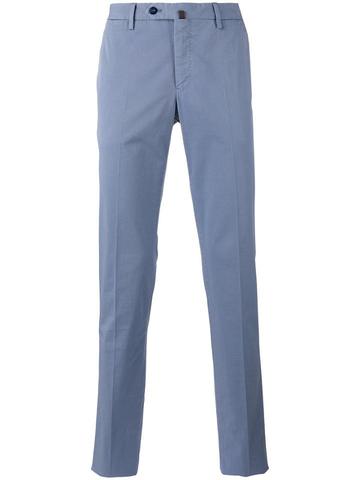 Pt01 Slim Fit Chino Trousers, Men's, Size: 48, Blue, Cotton/spandex/elastane