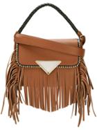 Sara Battaglia 'amber' Shoulder Bag, Women's, Brown, Calf Leather/polyester
