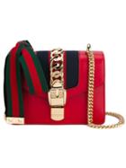 Gucci Mini 'sylvie' Chain Bag, Women's, Red, Leather/suede/metal