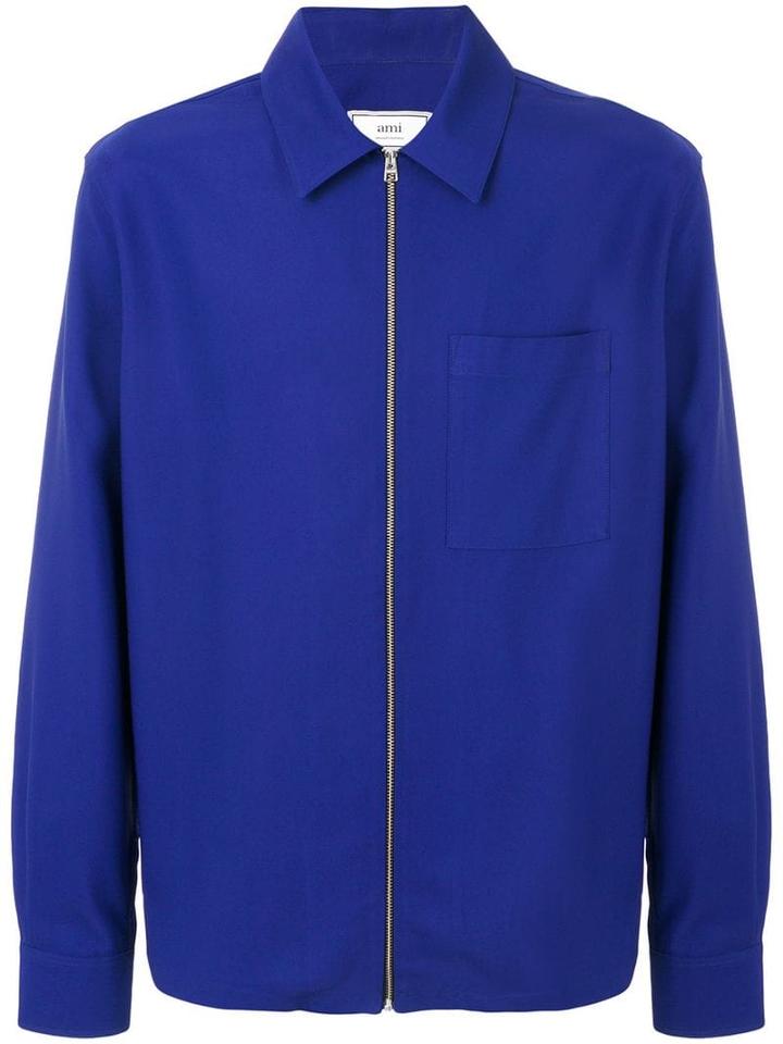 Ami Paris Zipped Over-shirt - Purple