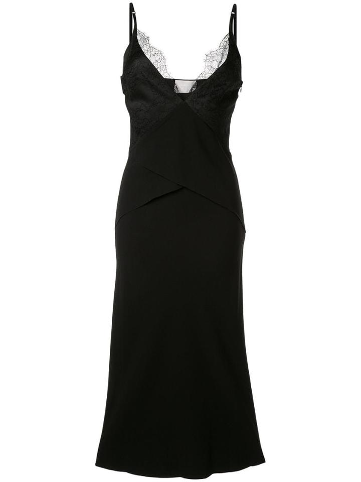 Dion Lee Stencil Lace Bias Dress - Black