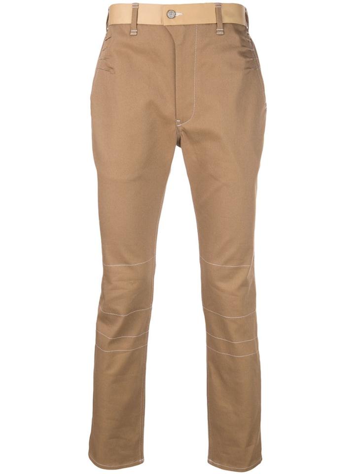 Julien David Overstitched Trousers - Neutrals
