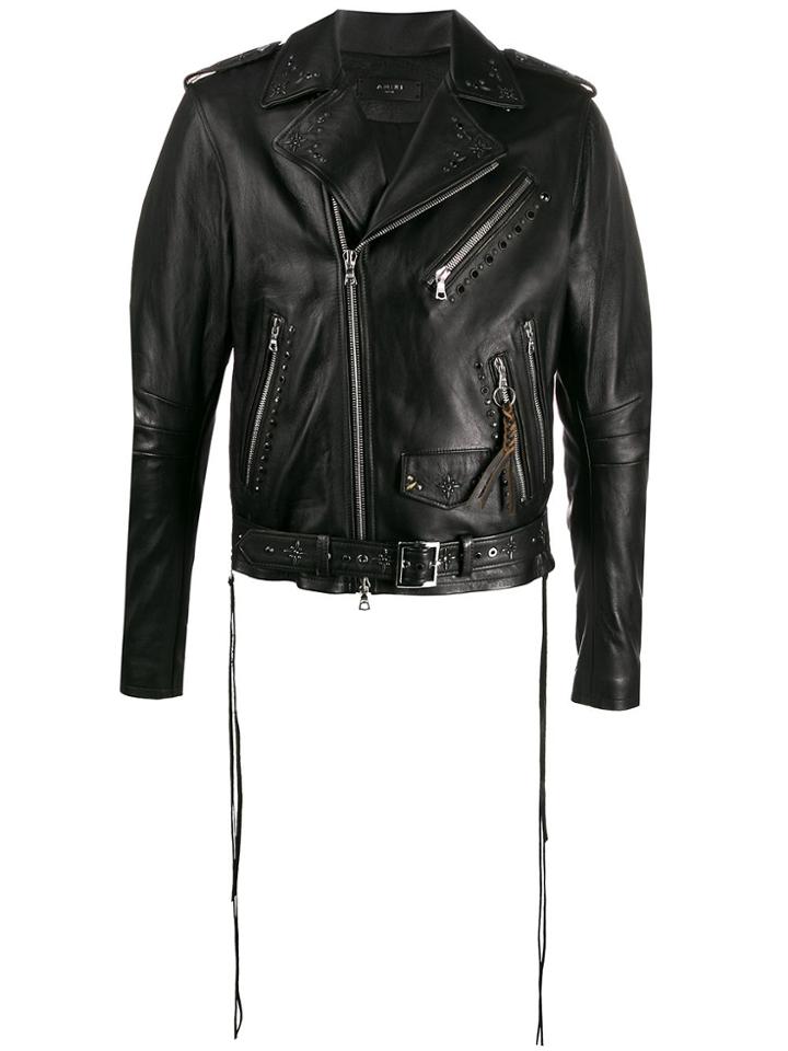 Amiri Stud-embellished Biker Jacket - Black