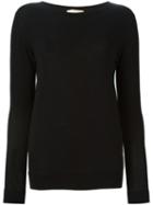 Erika Cavallini Scoop Neck Sweater, Women's, Size: Large, Black, Cotton