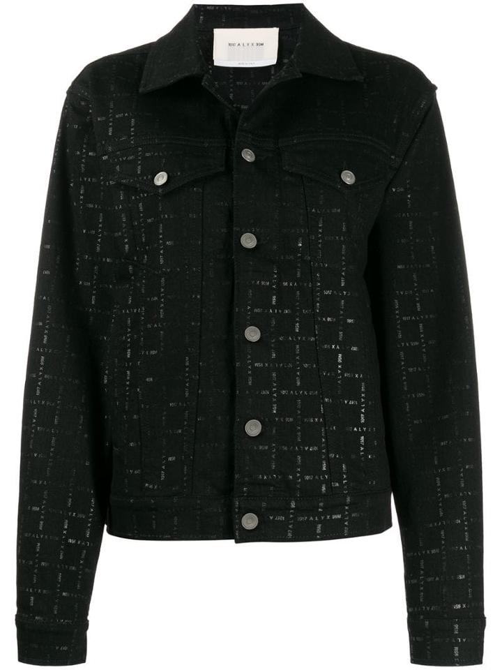 1017 Alyx 9sm Faded Logo Denim Jacket - Black