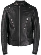 Zilver Jacket In Organic Leather - Black