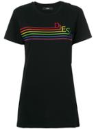 Diesel Rainbow Print T-shirt - Black