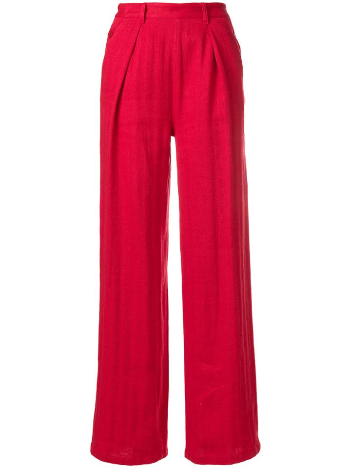 Masscob High-waisted Trousers - Red