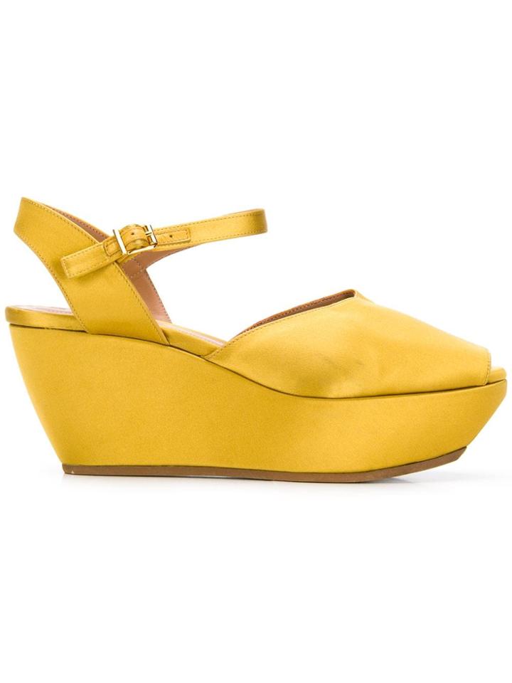 Marni Open Toe Wedges - Yellow