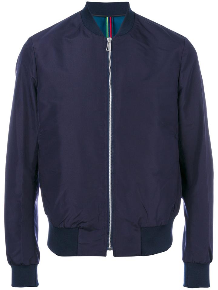 Ps By Paul Smith - Bomber Jacket - Men - Polyester - Xs, Blue, Polyester