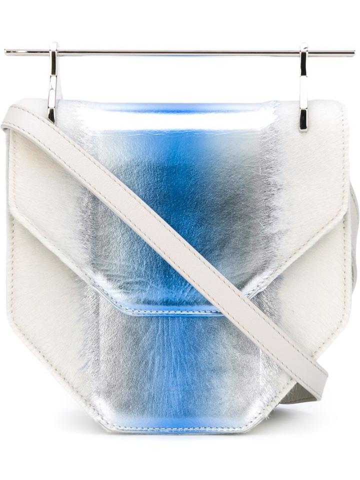 M2malletier Colour Block Metallic Handle Tote Bag