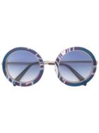 Emilio Pucci - Round Frame Sunglasses - Women - Acetate/metal (other) - One Size, Grey, Acetate/metal (other)