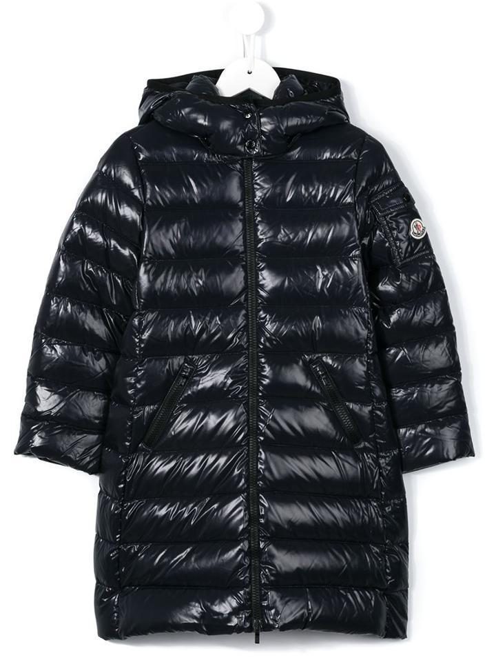 Moncler Kids 'moka' Padded Coat, Toddler Girl's, Size: 2 Yrs, Blue