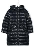 Moncler Kids 'moka' Padded Coat, Toddler Girl's, Size: 2 Yrs, Blue