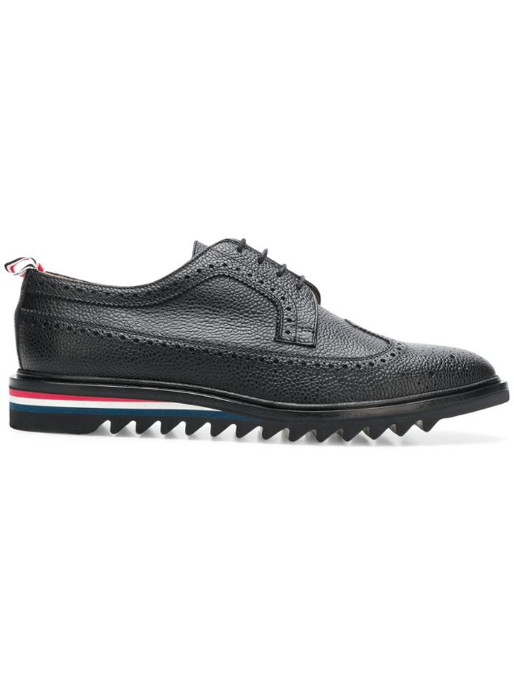Thom Browne Pebbled Saw Sole Brogues - Black