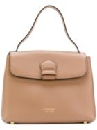 Burberry - Flap Tote Bag - Women - Cotton/calf Leather - One Size, Nude/neutrals, Cotton/calf Leather