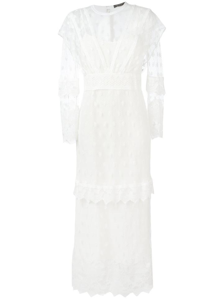 Burberry - Lace Dress - Women - Silk/cotton/polyamide/polyester - 10, Nude/neutrals, Silk/cotton/polyamide/polyester