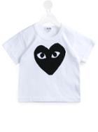 Comme Des Garçons Play Kids 'play' T-shirt, Girl's, Size: 6 Yrs, White