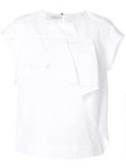 Barba Short-sleeve Origami Blouse - White