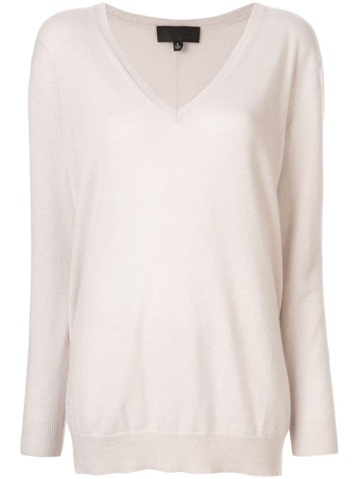 Nili Lotan Cashmere V-neck Jumper - White