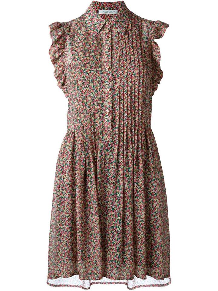 Philosophy Di Lorenzo Serafini Floral Print Shirt Dress, Women's, Size: 40, Silk/polyester