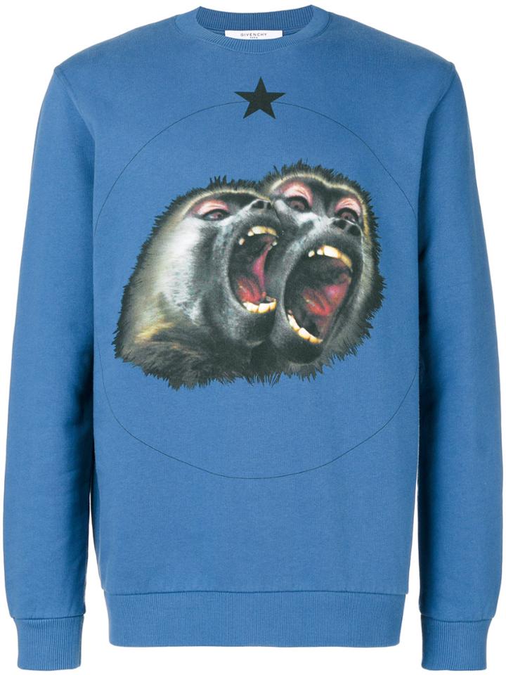 Givenchy Monkey Brothers Sweatshirt - Blue