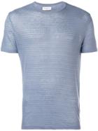 Officine Generale Textured Pattern T-shirt - Blue