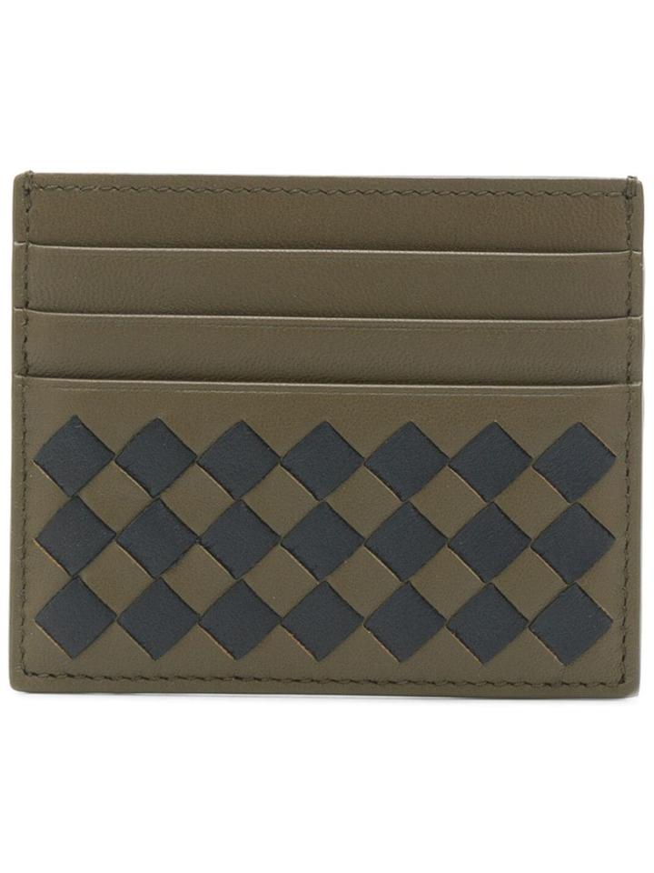 Bottega Veneta Intrecciato Check Cardholder - Green