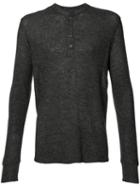Ovadia & Sons - Henley Jumper - Men - Cotton/cupro/merino - S, Grey, Cotton/cupro/merino