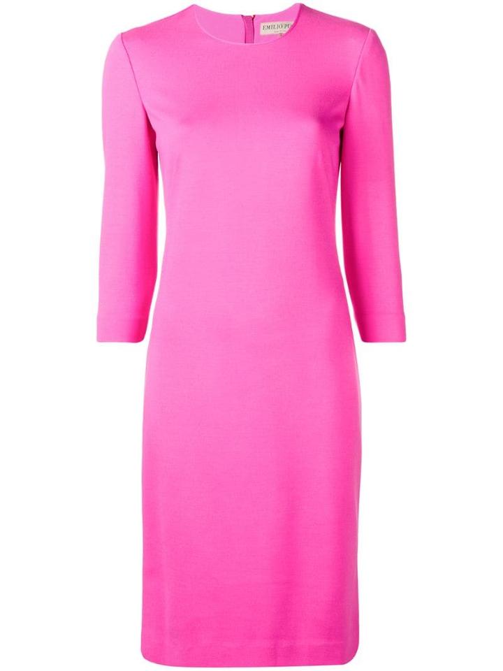 Emilio Pucci Pink Punto Milano Knit Dress