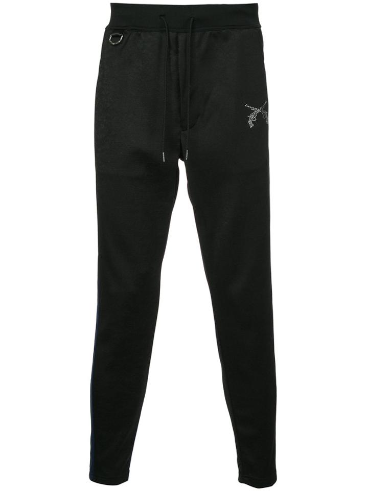 Roar Embellished Guns Joggers - Black